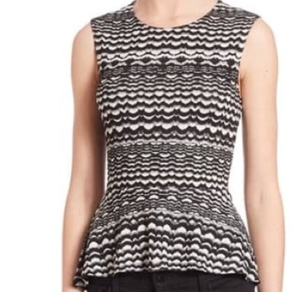 BCBG MaxAzria Sleeveless Peplum Knit Top Size S - Picture 2 of 5